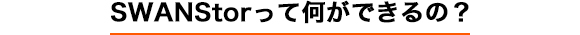 SWANStorって何ができるの