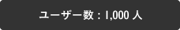 ユーザー数 : 1,000人