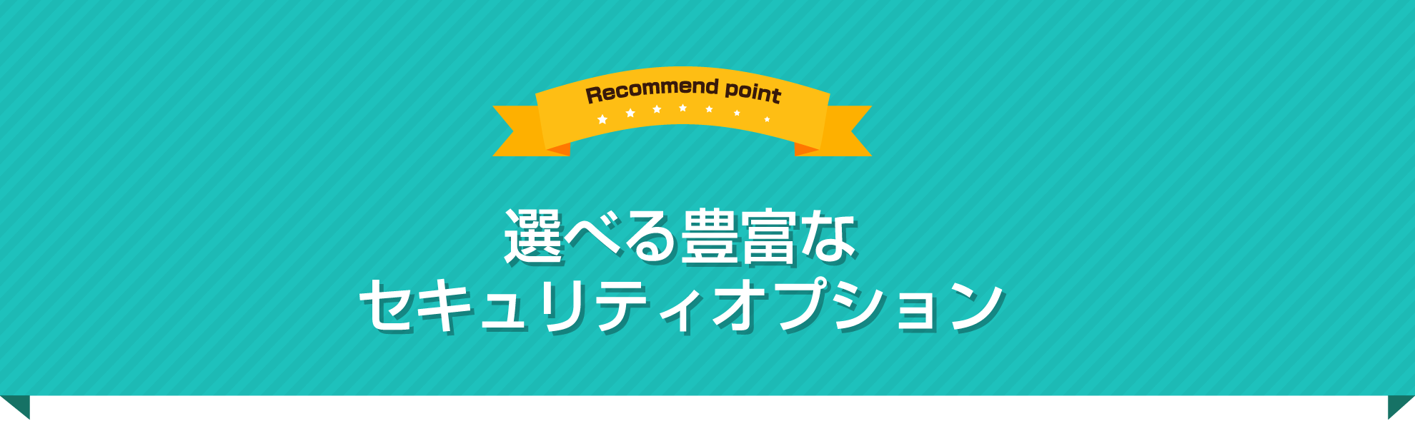 選べる豊富なセキュリティオプション